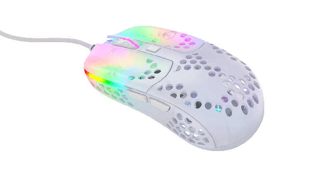 CHERRY XTRFY MZ1 Ultraleichte Gaming Maus mit RGB-Beleuchtung Weiß