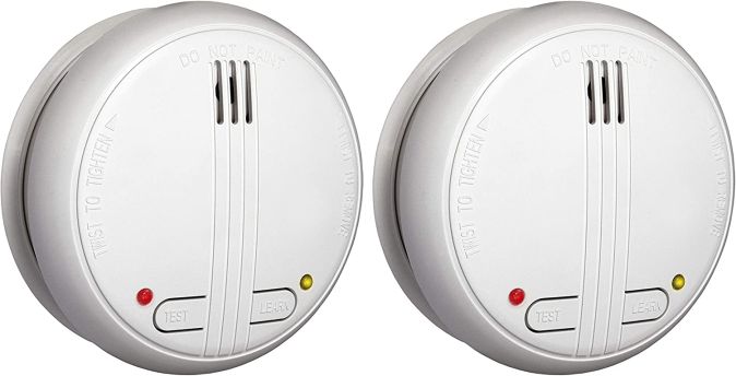Smartwares Funk Rauchmelder 2er Set Brandmelder Vernetzbar mit Batterien