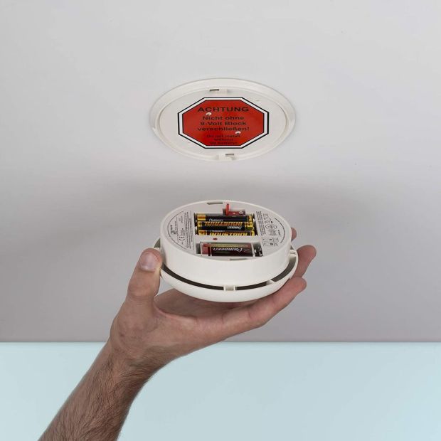 Smartwares Funk Rauchmelder 2er Set Brandmelder Vernetzbar mit Batterien