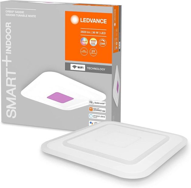 LEDVANCE ORBIS Saddie SMART+ WiFi Deckenleuchte 50x50cm Dimmbar 32W Panel 