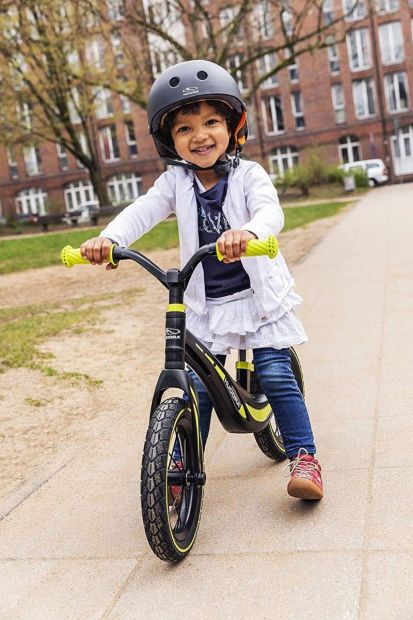 HUDORA Kinder Laufrad Air & Stamp Kinder Klingel Fahrradglocke & Stamp Cars Hupe