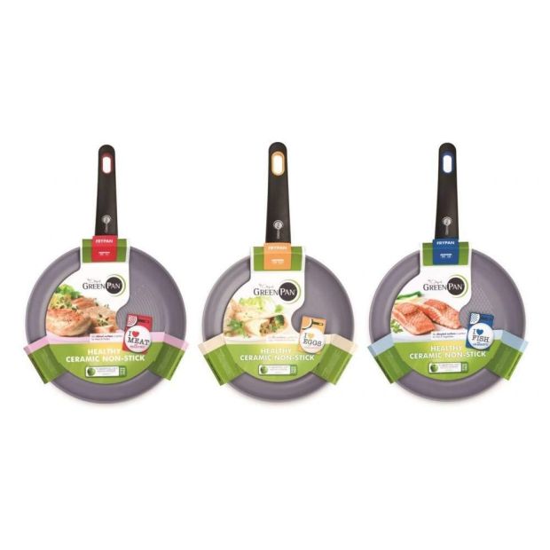 GreenPan Bratpfanne SET / Aluminium Anti-haft Bratpfannen Fleisch 3er Set GreenPan Bratpfanne SET / Aluminium Anti-haft Bratpfannen Fleisch 3er Set