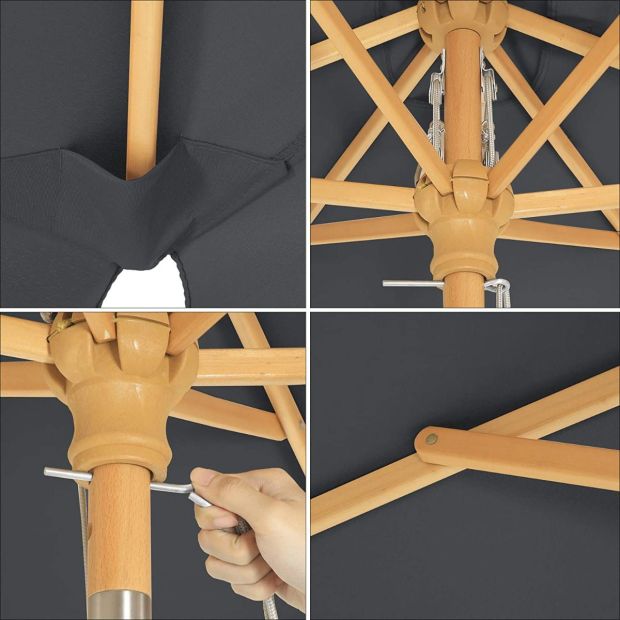 Songmics Sonnenschirm Balkonschrim Terrasenschrim 200x125 cm
