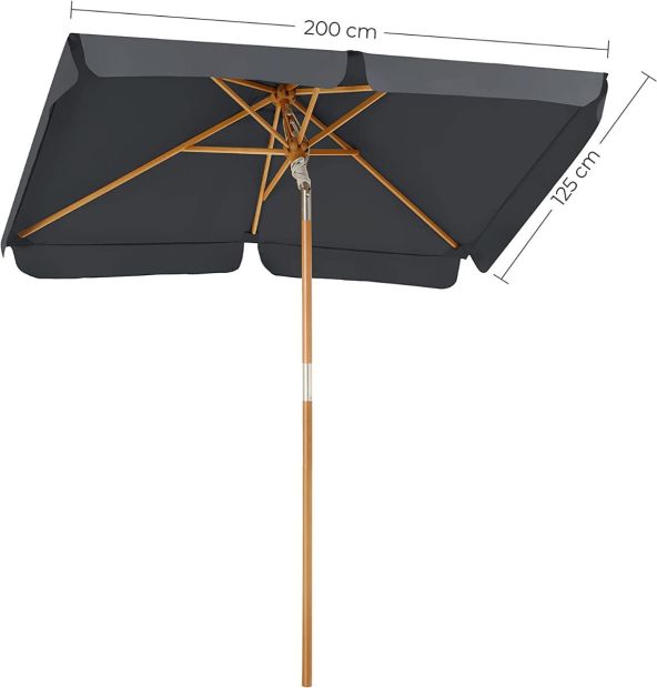 Songmics Sonnenschirm Balkonschrim Terrasenschrim 200x125 cm Songmics Sonnenschirm Balkonschrim Terrasenschrim 200x125 cm