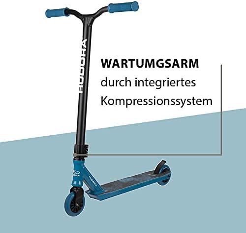 HUDORA Stunt Scooter XQ-12 Roller Blau mit Hudora Skater Rampe 5-tlg SET HUDORA Stunt Scooter XQ-12 Roller Blau mit Hudora Skater Rampe 5-tlg SET
