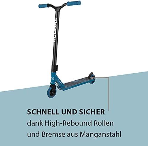 HUDORA Stunt Scooter XQ-12 Roller Blau mit Hudora Skater Rampe 5-tlg SET HUDORA Stunt Scooter XQ-12 Roller Blau mit Hudora Skater Rampe 5-tlg SET