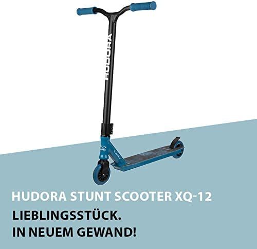 HUDORA Stunt Scooter XQ-12 Roller Blau mit Hudora Skater Rampe 5-tlg SET HUDORA Stunt Scooter XQ-12 Roller Blau mit Hudora Skater Rampe 5-tlg SET