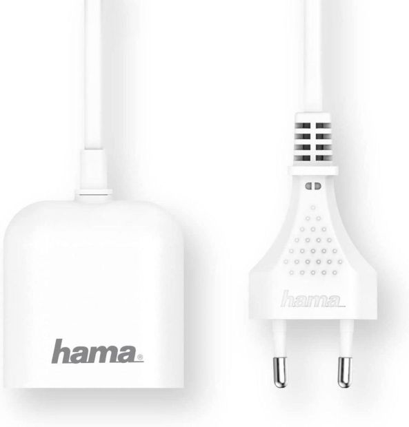 Hama USB Netzteil mit Kabel USB Verlängerungskabel 2-Fach 
