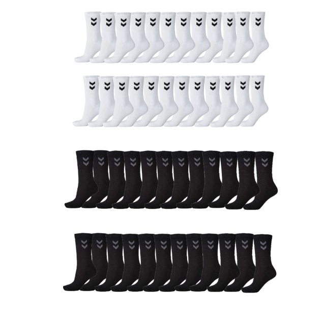 Hummel® Socken [12er Set] Herren Damen Sportsocken Schwarz-Weiss