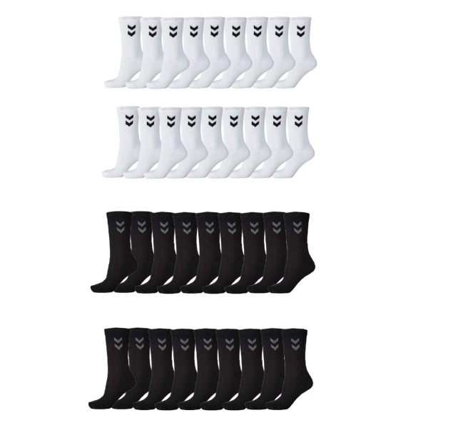 Hummel® 9 Paar Socken Herren Damen Sportsocken Socke Schwarz- Weiss