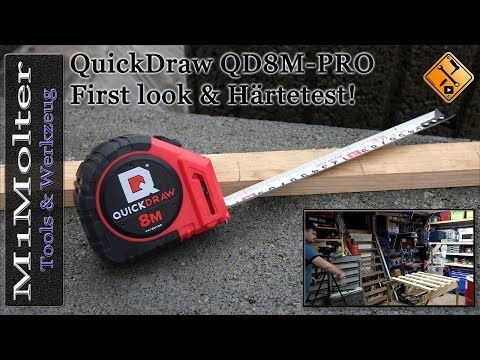 QUICKDRAW Bandmaß mit Grafit Marker 5 m  Bandmaß + Gratis Zusatz Ersatzminen
