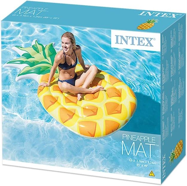 Intex Pool Luftmatratze Badeinsel XXL Ananas-Design 216cm