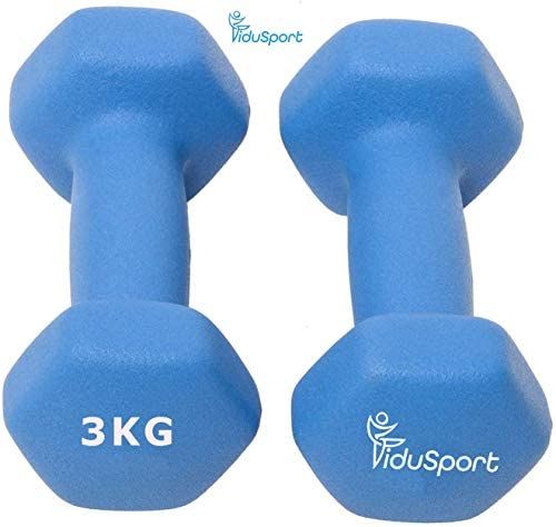 Fidusport Dumbbell Set 2er Set (2x1kg - 2x2kg 2x3kg 2x5kg) - Hanteln (Pink, 2x1kg)