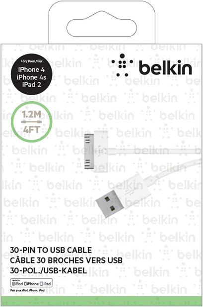 Belkin Lightning 30-Pin USB Kabel Lade-Sync Kabel für iPhone Datenkabel 1,2 m