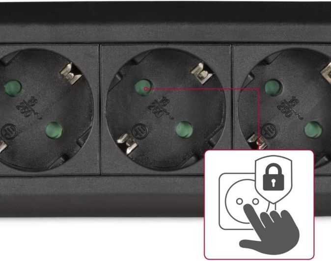 Hama 6-Fach Steckdosenleiste mit Schalter Steckerleiste 1,5 m