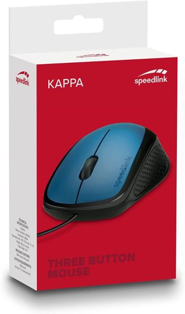Speedlink KAPPA 3 Tasten Maus mit USB Anschluss Mouse Blau [B-WARE]
