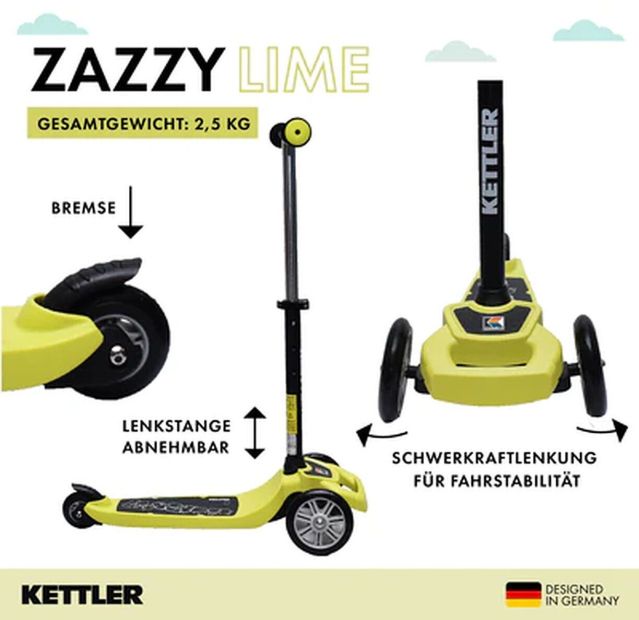 Kettler® Kinderroller Scooter Cityroller Klappbare Sicherheitsgriffe verschiedene Farben