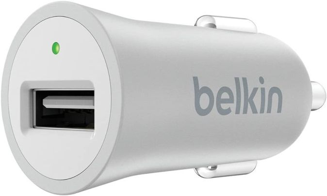 Belkin Premium Auto KFZ Ladegerät Zigarettenanzünder USB Charger Silber