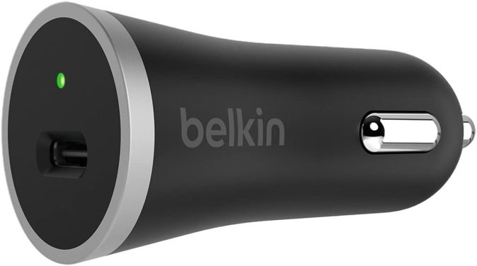 Belkin KFZ Auto Ladegerät Zigarettenanzünder Ladeadapter inkl. 1,2 m USB C Kabel
