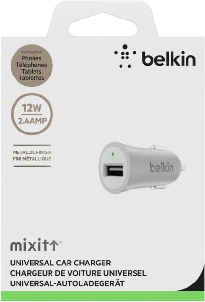 Belkin Premium Auto KFZ Ladegerät Zigarettenanzünder USB Charger Silber