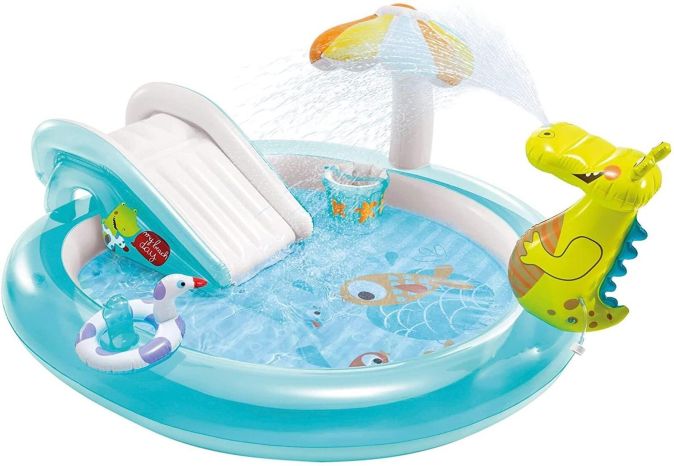 Intex Pool Kinder Planschbecken Aufblasbar Kinderpool mit Rutsche Wasserfontäne Intex Pool Kinder Planschbecken Aufblasbar Kinderpool mit Rutsche Wasserfontäne