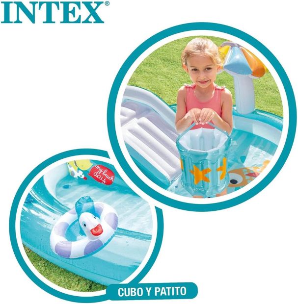 Intex Pool Kinder Planschbecken Aufblasbar Kinderpool mit Rutsche Wasserfontäne Intex Pool Kinder Planschbecken Aufblasbar Kinderpool mit Rutsche Wasserfontäne