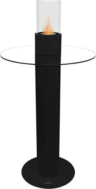 Tischfeuer Tischkamin Feuertisch 120cm Gartenkamin Bio-Ethanol Schwarz [B-WARE]