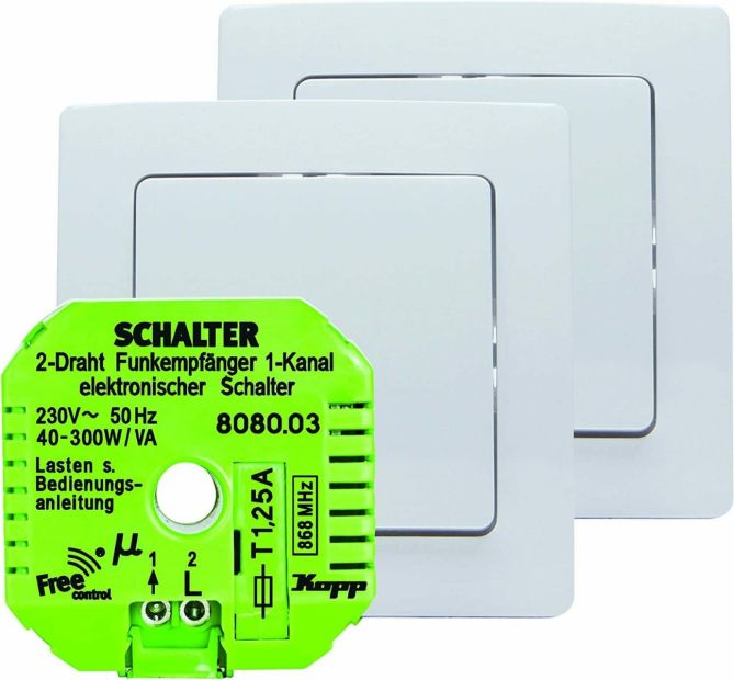 Kopp Funk Set Funkschalter Wandschalter Wechselschalter Kopp Funk Set Funkschalter Wandschalter Wechselschalter