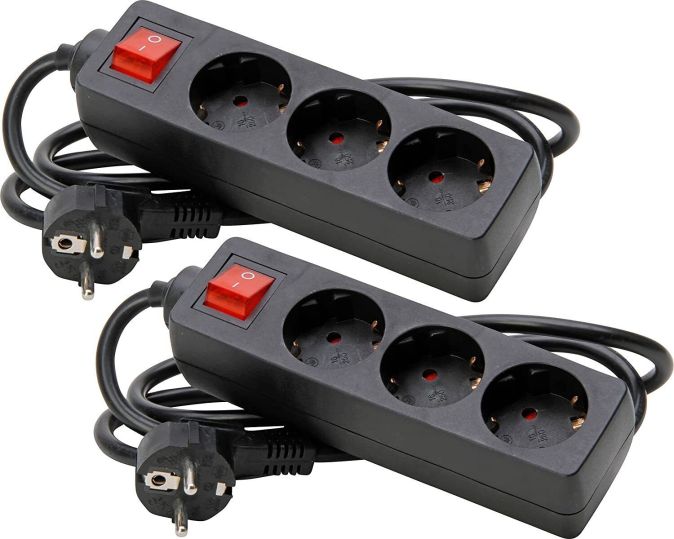 Kopp 3-fach Steckdosenleiste mit Schalter 2er Set Steckerleiste Mehrfachsteckdose Kopp 3-fach Steckdosenleiste mit Schalter 2er Set Steckerleiste Mehrfachsteckdose