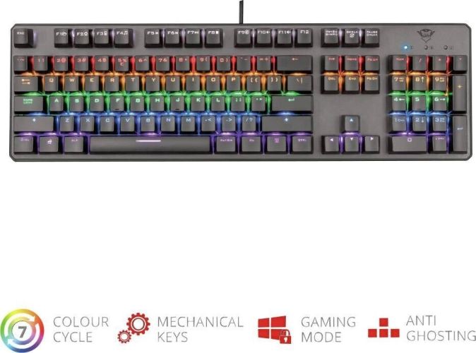 Trust GXT 865 Asta Gaming Mechanische Tastatur mit Trust Kabellos Gamepad [Kombi Deal]