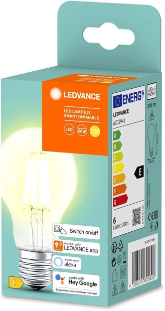 [12er HIGHLIGHT] LEDVANCE Volks-Licht E27 Smarte LED Lampe Bluetooth Warmweiß 