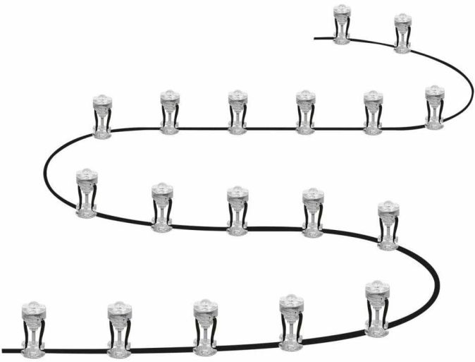 LEDVANCE LED Gartenleuchte Lichterkette mit 18 LED Dots 12W Warmweiß