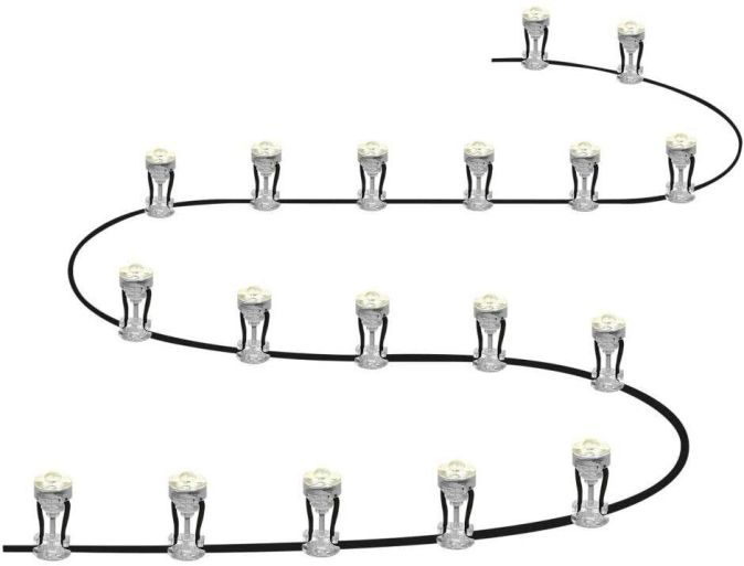 LEDVANCE LED Gartenleuchte Lichterkette mit 18 LED Dots 12W Warmweiß