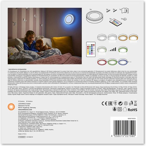 Ledvance LED Deko Wandlampe Deckenleuchte RGBW 18W Dimmbar Warmweiß Ledvance LED Deko Wandlampe Deckenleuchte RGBW 18W Dimmbar Warmweiß