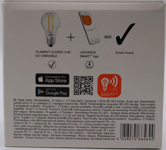 Ledvance Filament Lampe E27 Smart WiFi LED Leuchte Warmweiß [2er]