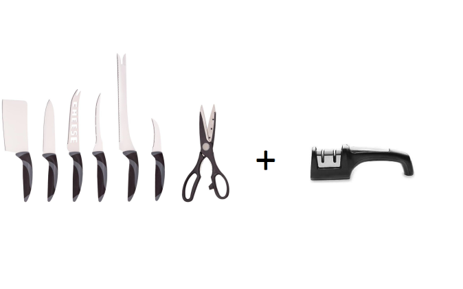 Fontignac by Staub Messerschärfer + Messer Set 7-teilig Keramik