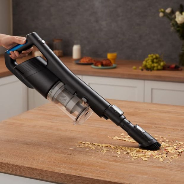 Midea Kabelloser 2-in-1 Handstaubsauger bis 60 Minuten Akkulaufzeit mit LED Beleuchtung