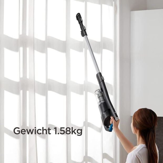 Midea Kabelloser 2-in-1 Handstaubsauger bis 60 Minuten Akkulaufzeit mit LED Beleuchtung