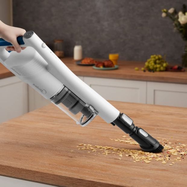 Midea Kabelloser Akku-Staubsauger Handstaubsauger mit LED Beleuchtung 