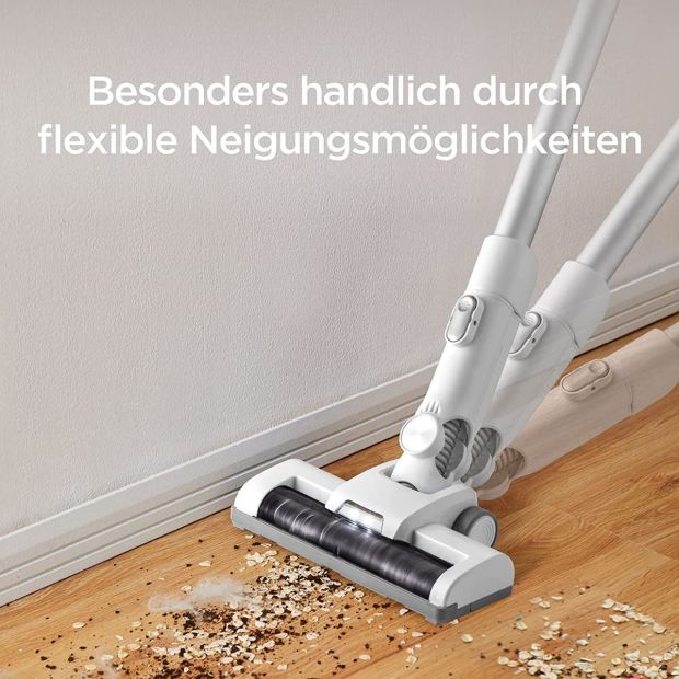Midea Kabelloser Akku-Staubsauger Handstaubsauger mit LED Beleuchtung 