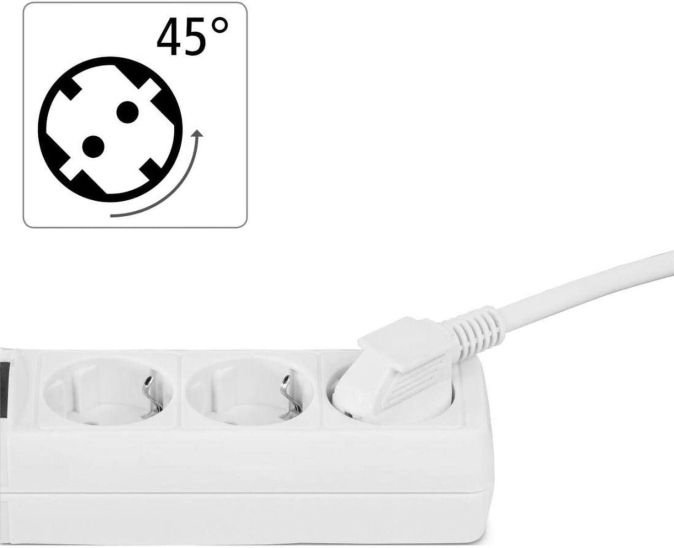Hama 3-Fach Steckdosenleiste mit Schalter Steckerleiste Winkelstecker 3m Weiß Hama 3-Fach Steckdosenleiste mit Schalter Steckerleiste Winkelstecker 3m Weiß