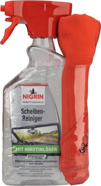 NIGRIN Performance Scheiben-Reiniger 500 ml mit Tuch
