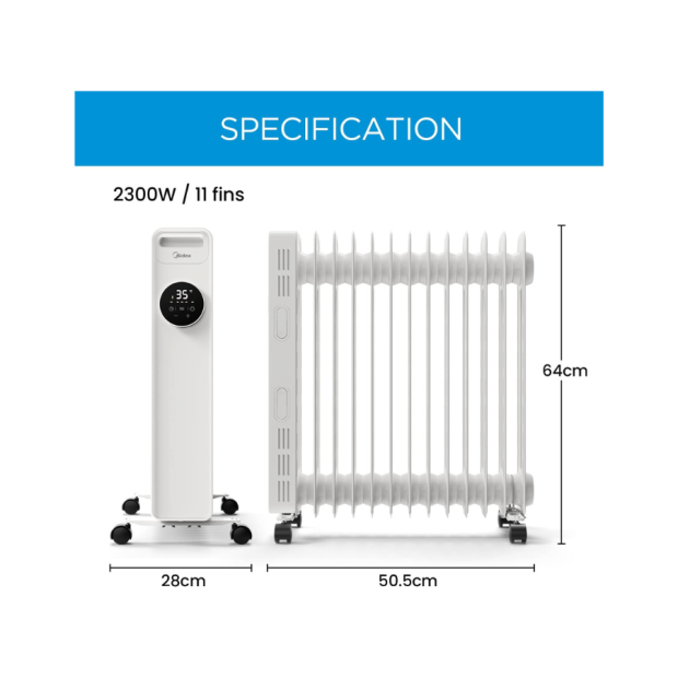  MIDEA Elektrisches Raumheizgerät Radiator 2500 W 