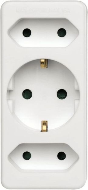Hama 3-Fach Steckdosenadapter Multistecker 2 Euro - 1 Steckdose Weiß Hama 3-Fach Steckdosenadapter Multistecker 2 Euro - 1 Steckdose Weiß