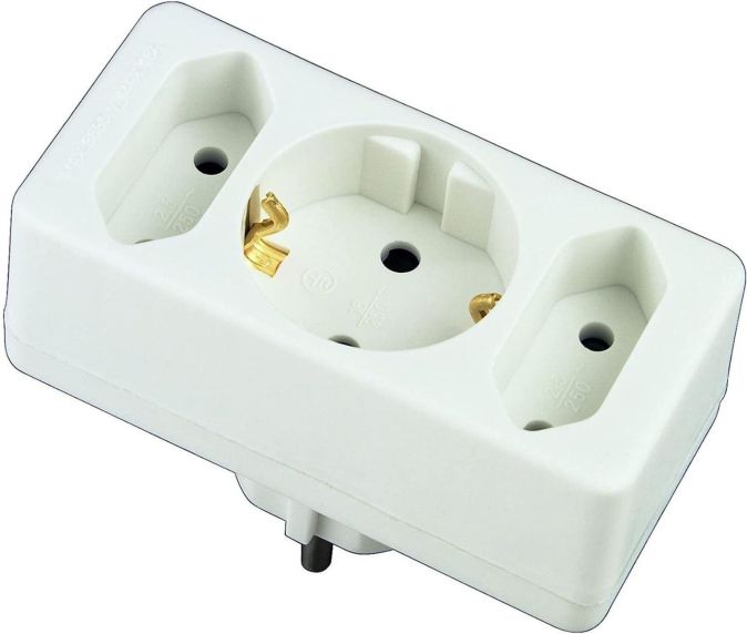 Hama 3-Fach Steckdosenadapter Multistecker 2 Euro - 1 Steckdose Weiß Hama 3-Fach Steckdosenadapter Multistecker 2 Euro - 1 Steckdose Weiß