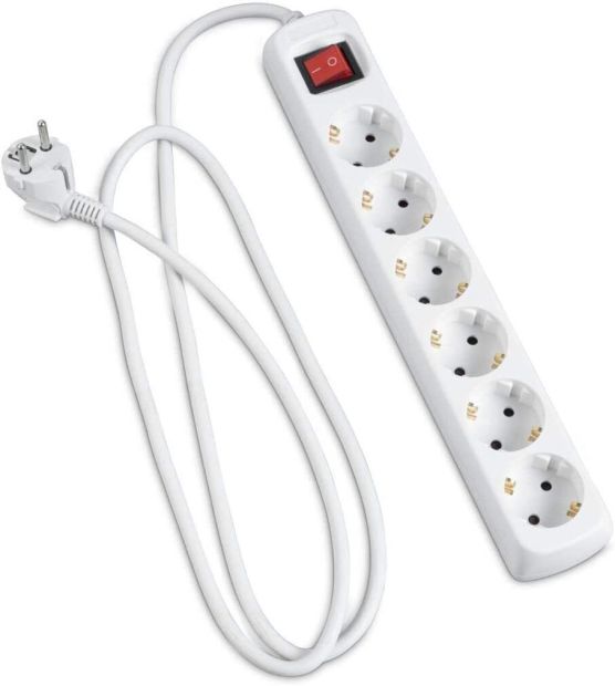 Hama 6-Fach Steckdosenleiste mit Schalter Mehrfachsteckdose 1,4m 