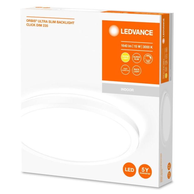 Ledvance Orbis Ultra Slim Deckenleuchte Dimmbar Warmweiss 235mm