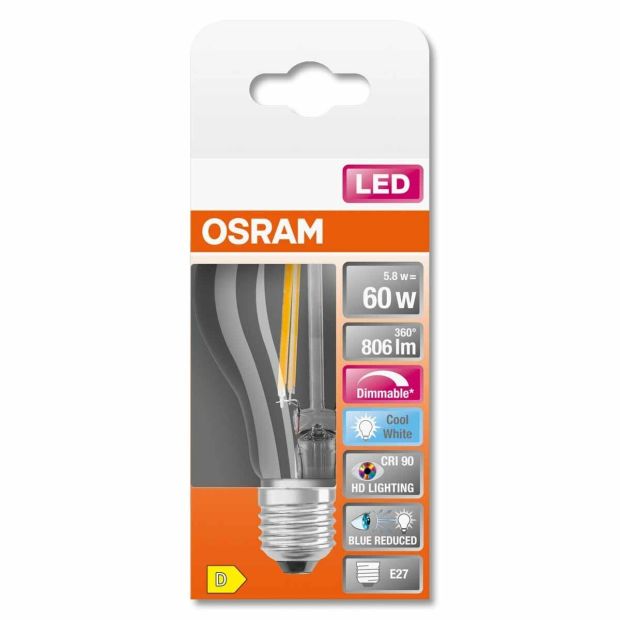 OSRAM LED SUPERSTAR+ Dimmbare LED-Lampe Birne E27 60W OSRAM LED SUPERSTAR+ Dimmbare LED-Lampe Birne E27 60W