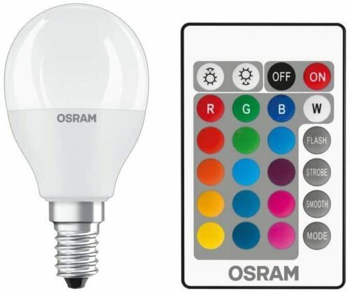 OSRAM E14 LED Birne RGB mit Fernbedienung 40W Dimmbar Lampe OSRAM E14 LED Birne RGB mit Fernbedienung 40W Dimmbar Lampe