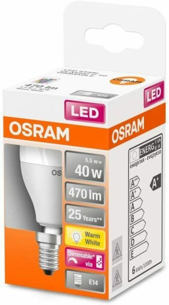 OSRAM E14 LED Birne RGB mit Fernbedienung 40W Dimmbar Lampe OSRAM E14 LED Birne RGB mit Fernbedienung 40W Dimmbar Lampe